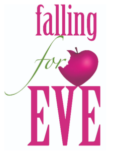 Falling for Eve musical logo with apple with one bit out of it